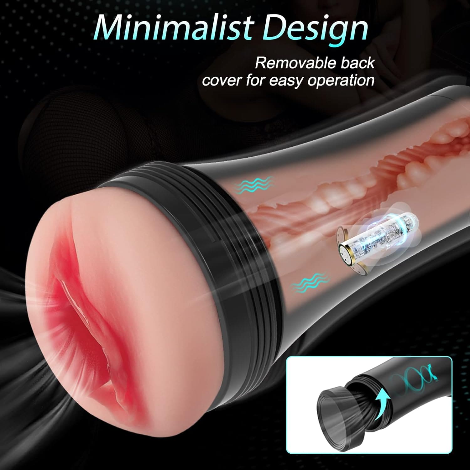 Pocket Pussy Masturbator Stroker Vagina Sex Toys Handsfree Male Cup Vibrator Men - secretera