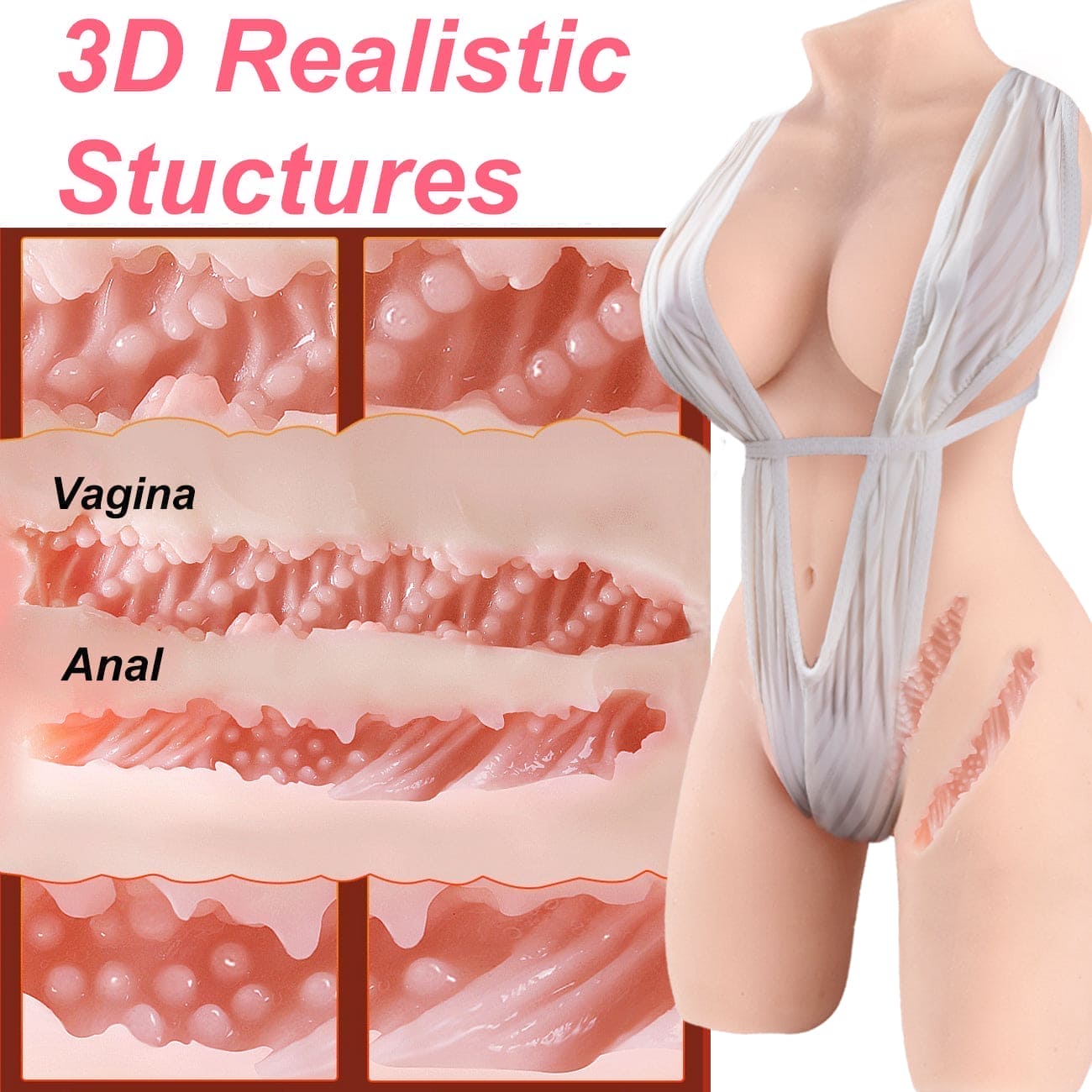 Realistic Male Masturbator for Men Couples Pussy Male Adult Mastuabors Women Men Anal Toys - secretera