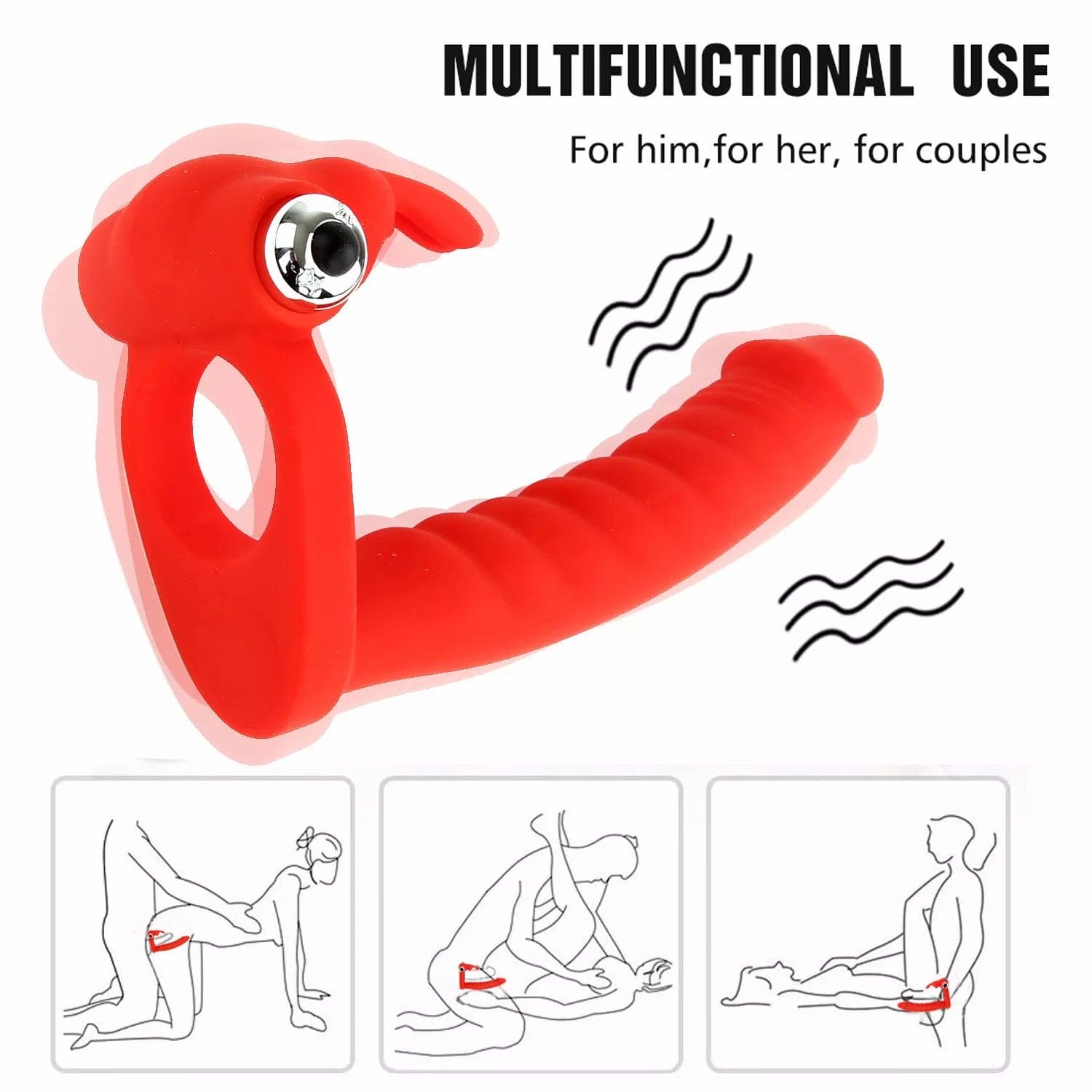 Male Prostate Massager Vibrator Anal Plug Dildo Penis Cock Ring Sex Toys for Men - secretera