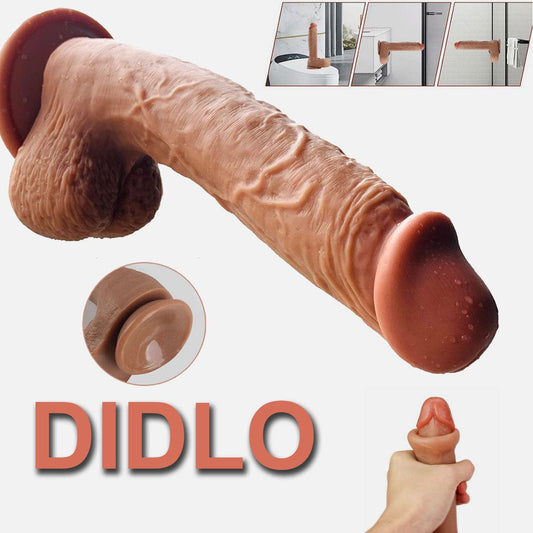 Dildo Dong Realistic Big Penis Cock Balls Virginal Anal Suction Cup Soft Sex Toy - secretera