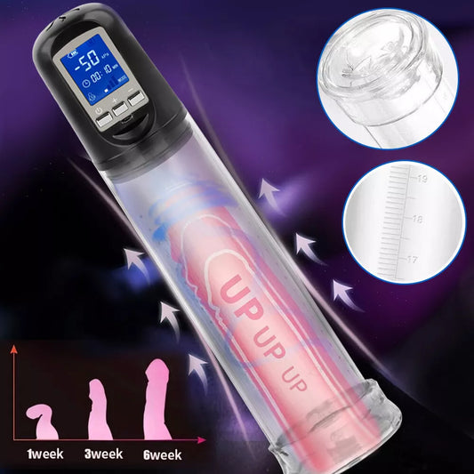 Automatic Suction Electric Vacuum Penis Pump Enlarger Power Up Cock Extender UK