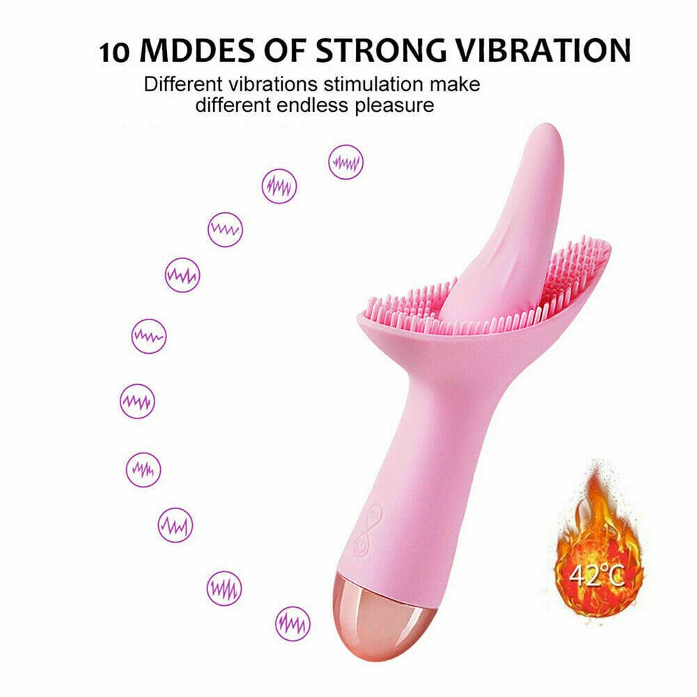 Vibrator Sex Toy for Women Tongue Licking G-Spot Massager Multispeed Rechargable - secretera