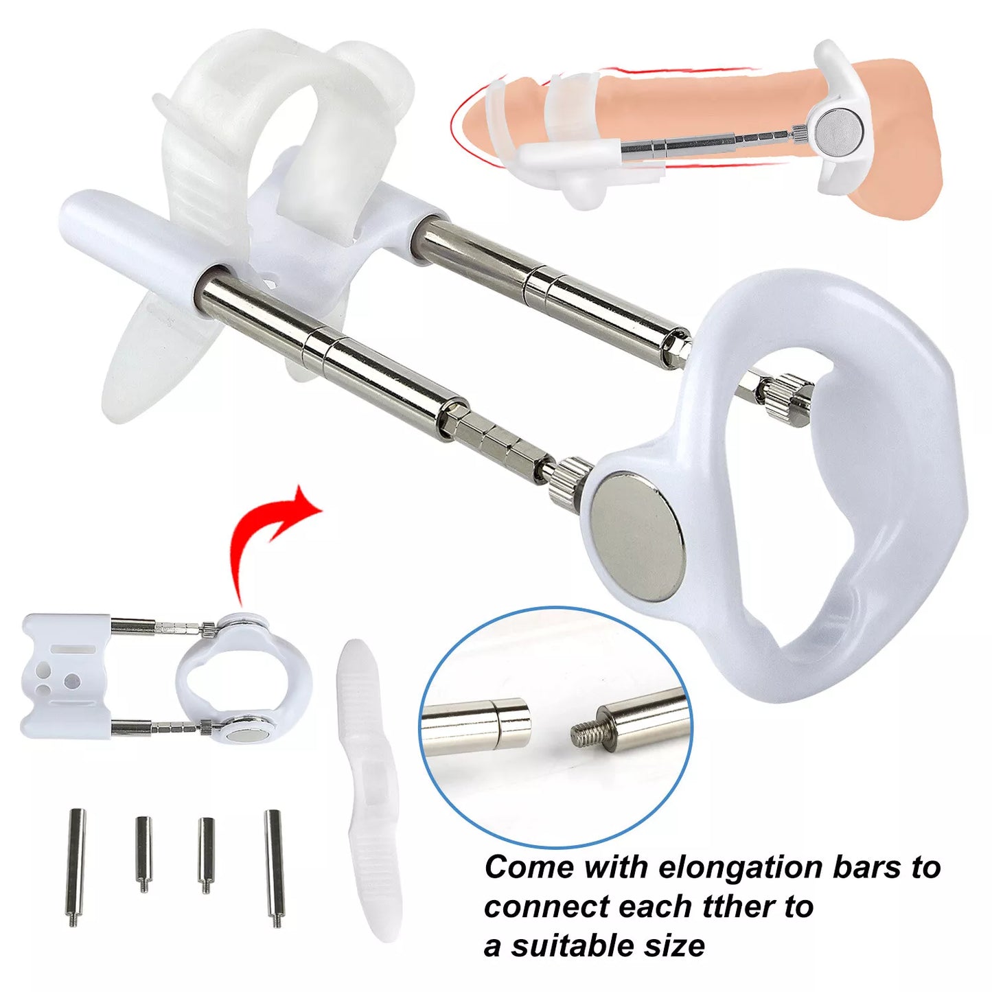 Penis Stretcher Extender Enhancement System Enhancement Delay Stamina Trainer - secretera