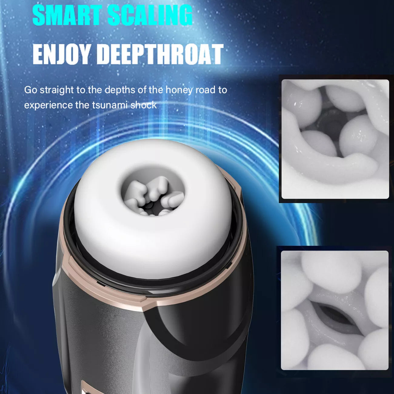 Male Masturbaters Automatic HandsFree Sucking Cup Thrusting Stroker Men Sex Toy - secretera