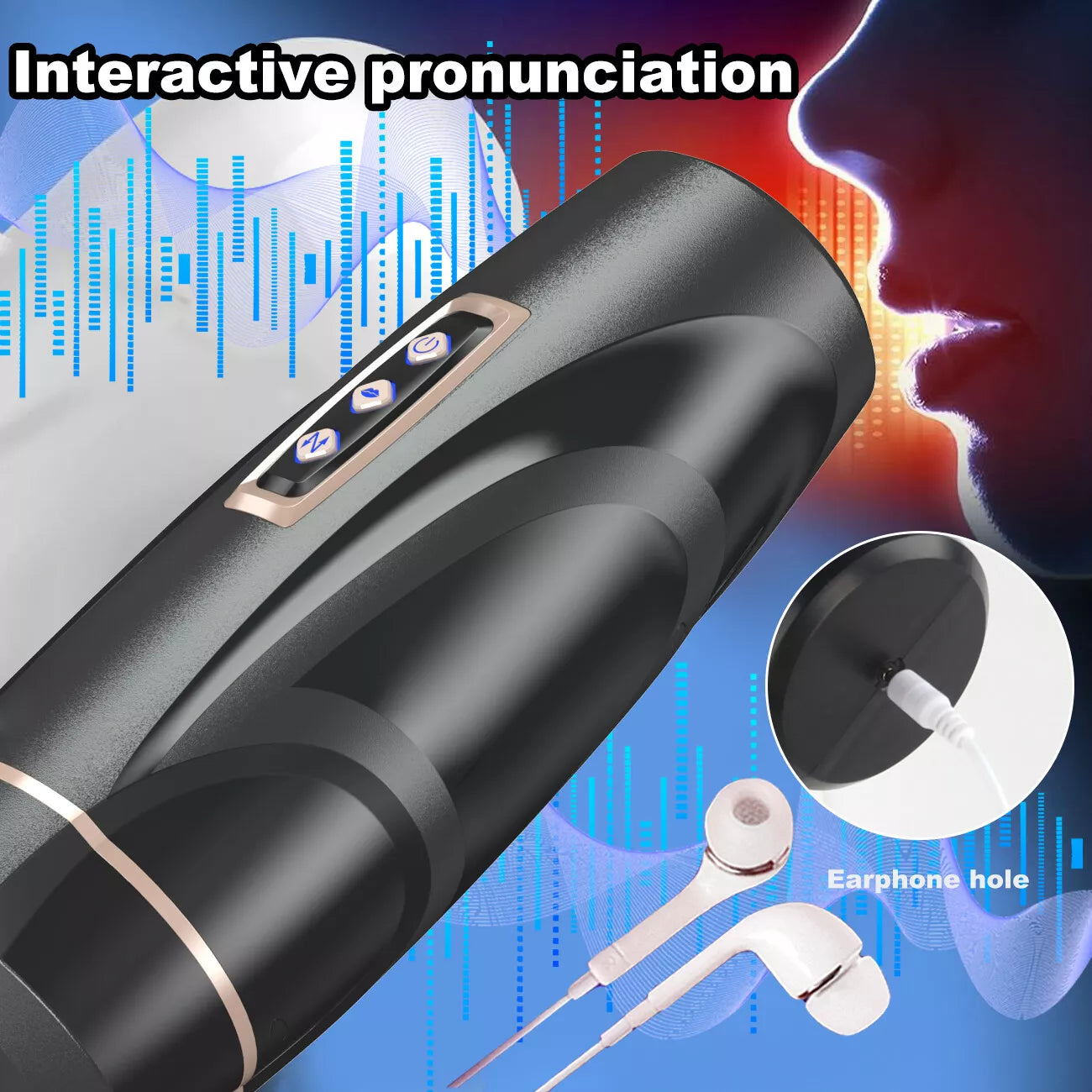 Male Masturbaters Automatic HandsFree Vibrating Cup Sucking Stroker Men Sex Toys - secretera