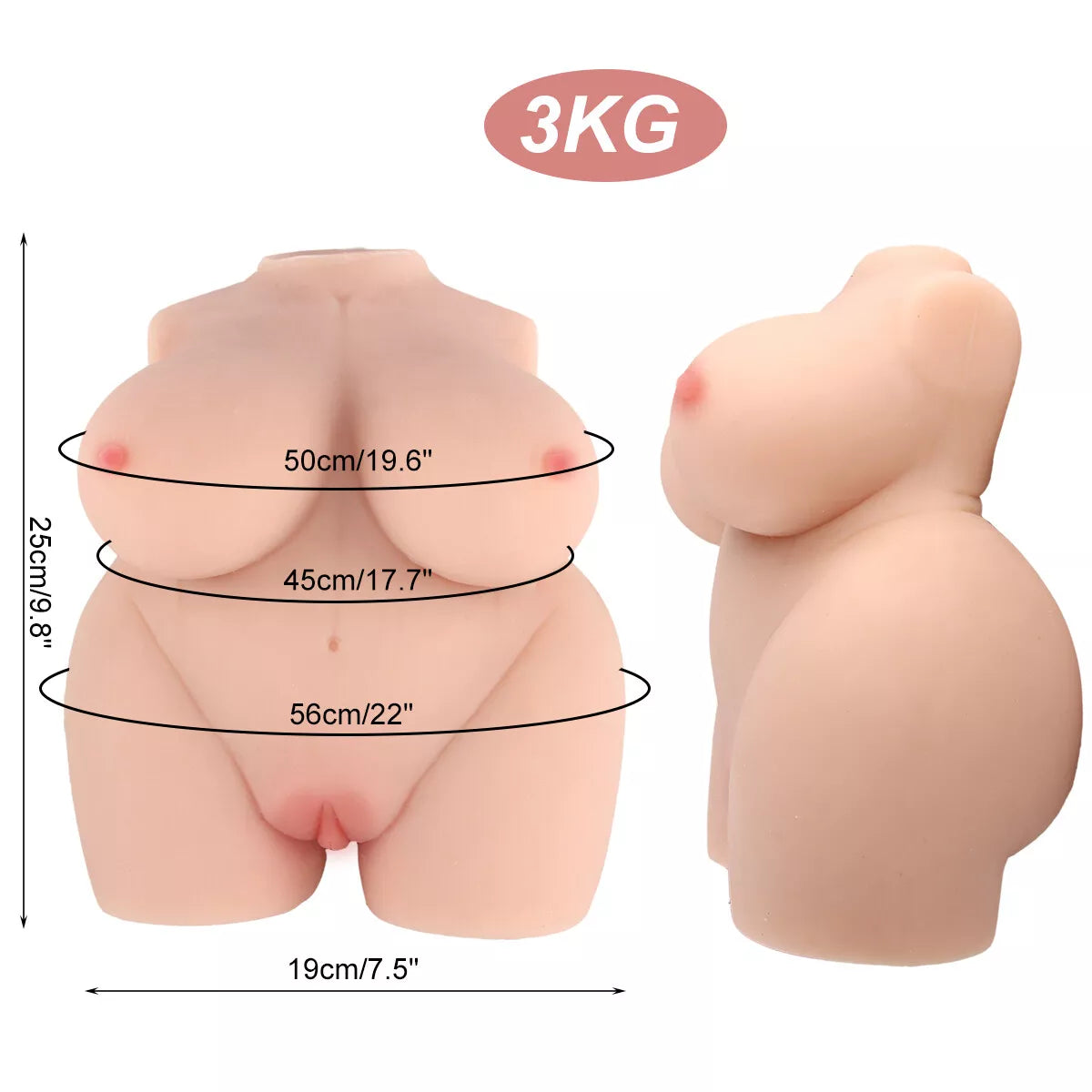 Sexdoll Half Body Jelly Breast Male Masturbator Pocket Pussy Sex Toys Male UK - secretera