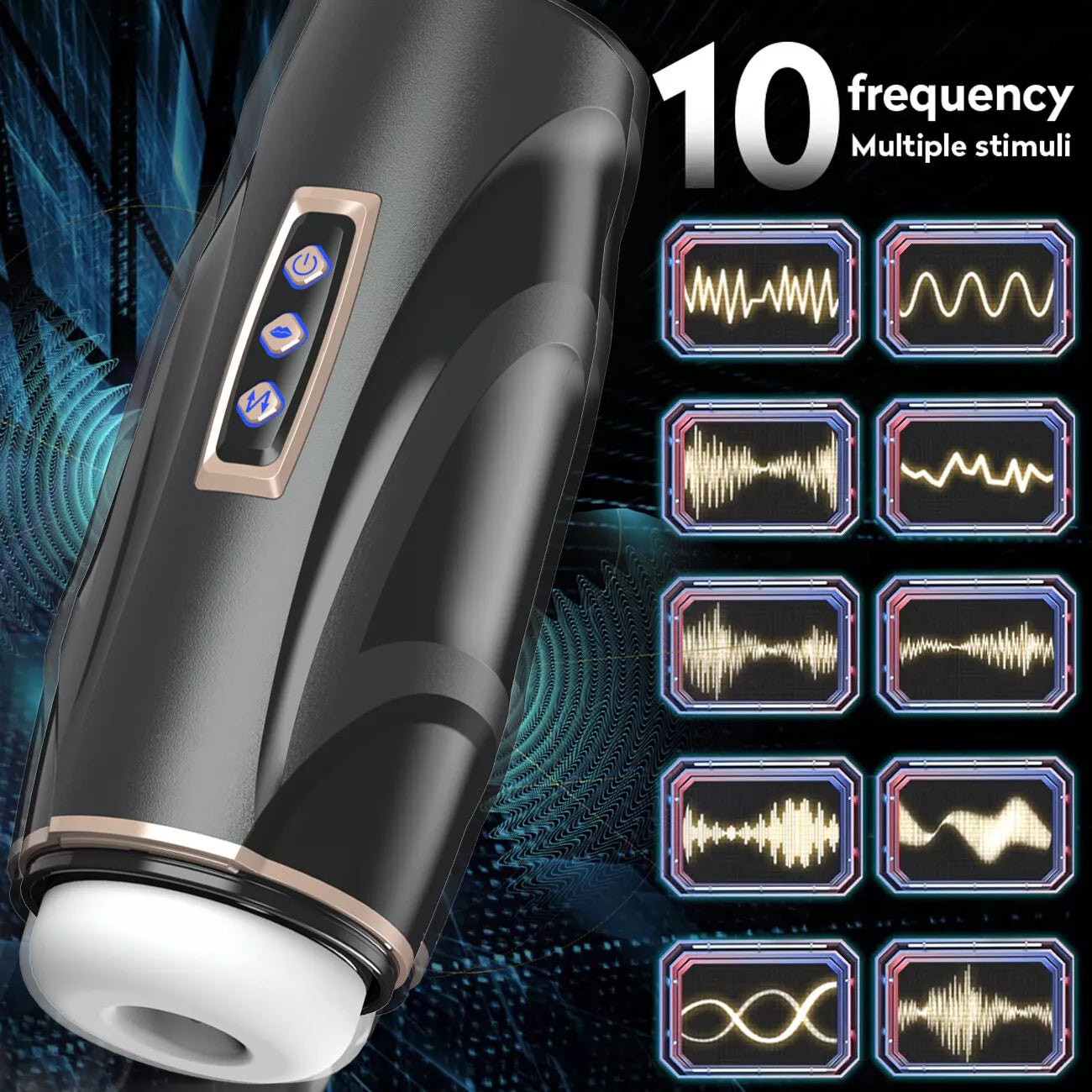 Male Masturbaters Automatic HandsFree Sucking Cup Thrusting Stroker Men Sex Toy - secretera