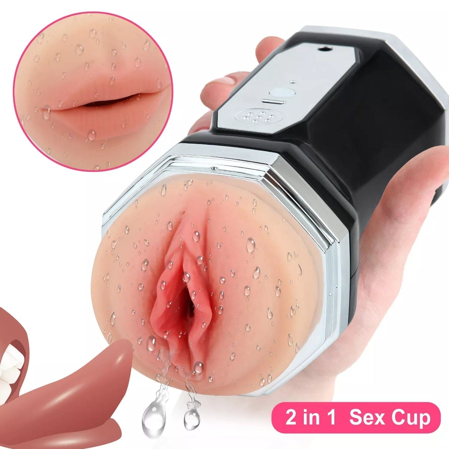 Automatic Handsfree Male Masturbator Cup Stroker Pocket Pussy for Men Sex Toy - secretera