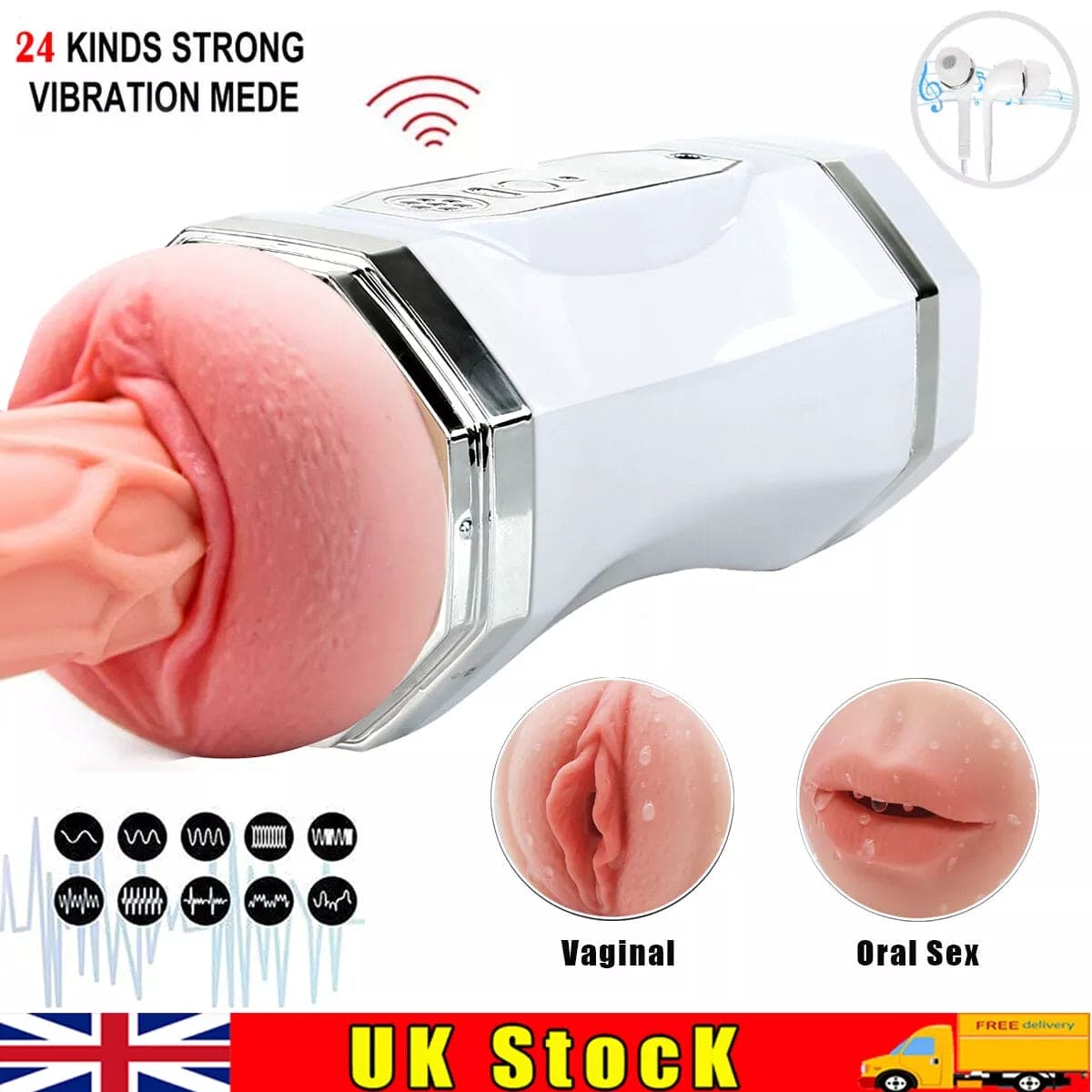 Automatic Handsfree Male Masturbator Cup Stroker Pocket Pussy for Men Sex Toy - secretera