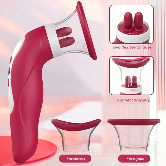 Clitoral Stimulator Sucking Licking G Spot Vibrator 3 in 1 Sex Toys For Women - secretera