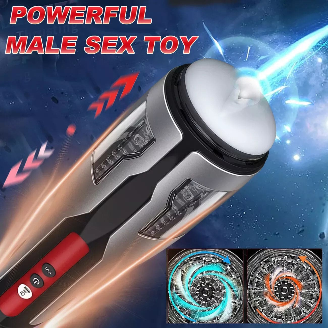 Male Masturbators Automatic HandsFree Telescopic Cup Sucking Stroker Men Sex Toy - secretera
