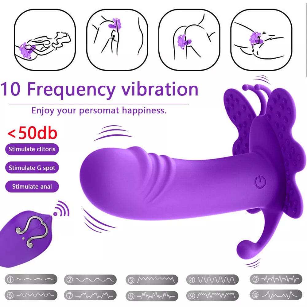 Remote Wearable Panties Dildo Vibrator G-Spot Massager Sex Toys for Women Female - secretera
