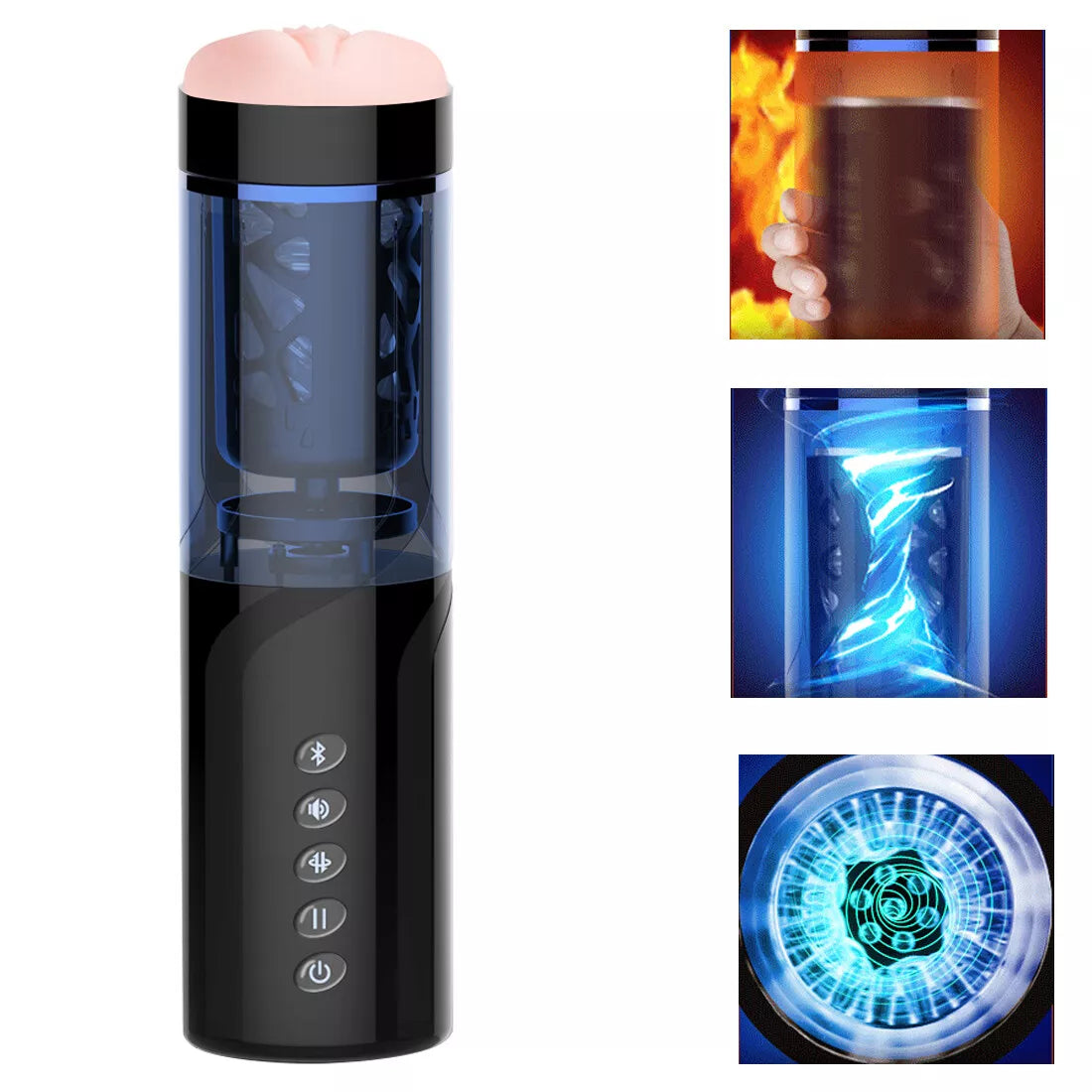 Electric Hands Free Male Masturbator Automatic Flesh Cup Stroker Sex Toy For Men - secretera