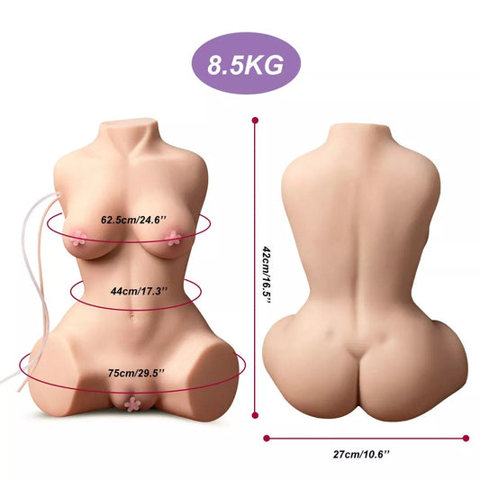Automatic Sucking Vibrating Sex Doll TPR Full Body Life Size for Men Male - secretera