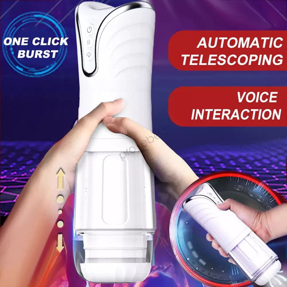Automatic Sucking Male Masturbators Hands Free Pocket Pussy Male Stroker Sex Toy - secretera