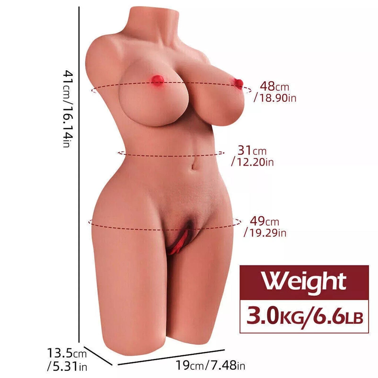 Sex Dolls Masturbator Realistic Adult Torso Bendable Joint Vagina For Men - secretera