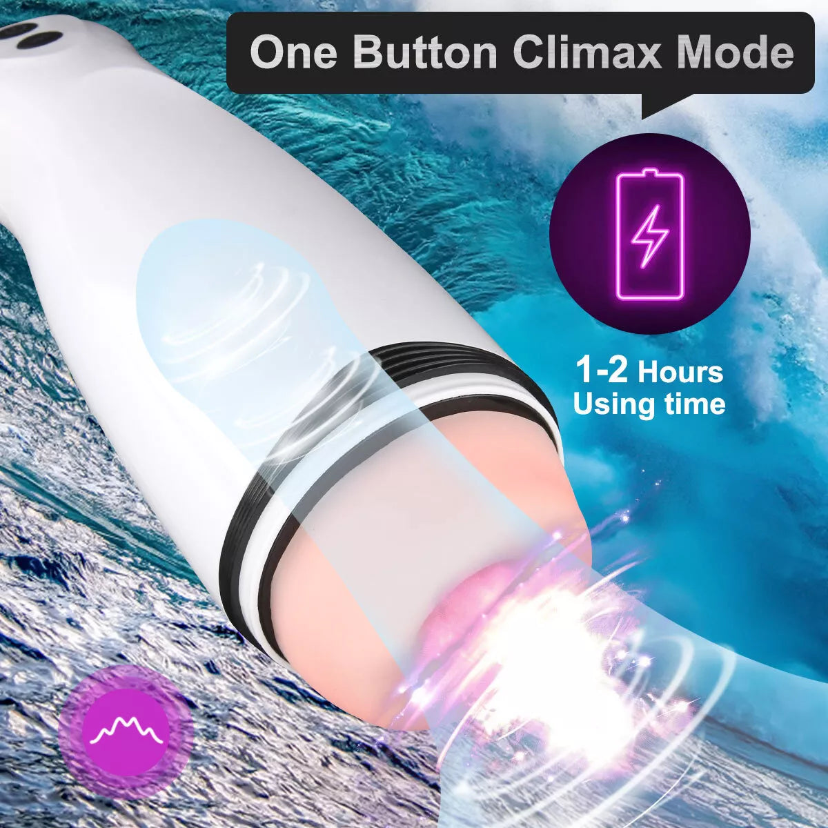 AUTOMATIC 24 Vibrating Male Men Masturbator Pussy Vagina Stroker Sucking Sex Toy - secretera