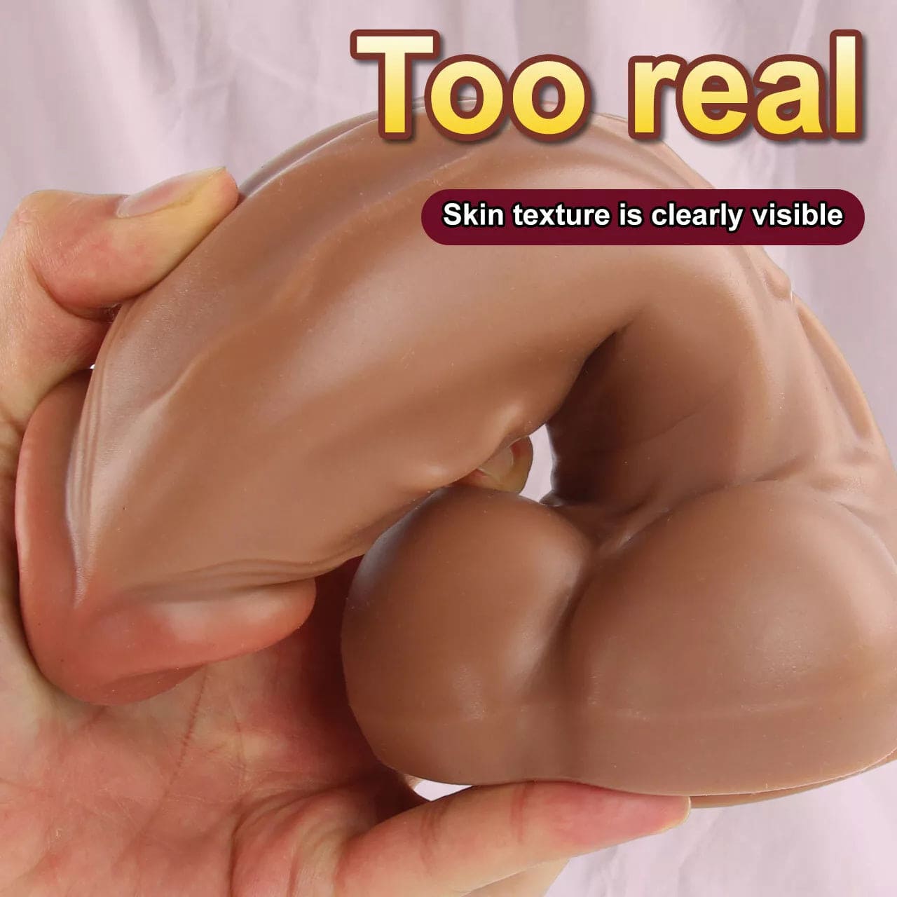 Non-Vibrating Wide Dildo Sex Toys XL Thick Girthy Real Feel Strap On Massager - secretera