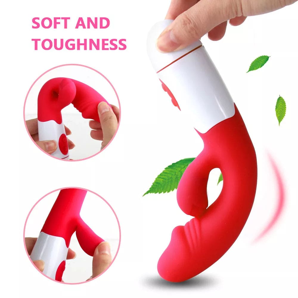 Rabbit Vibrator G-spot Dildo Vibe Waterproof Massager Sex Toy for Women Female - secretera