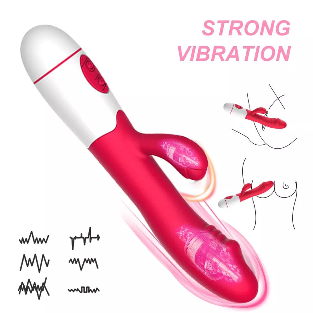 Rabbit Vibrator G-spot Dildo Vibe Waterproof Massager Sex Toy for Women Female - secretera