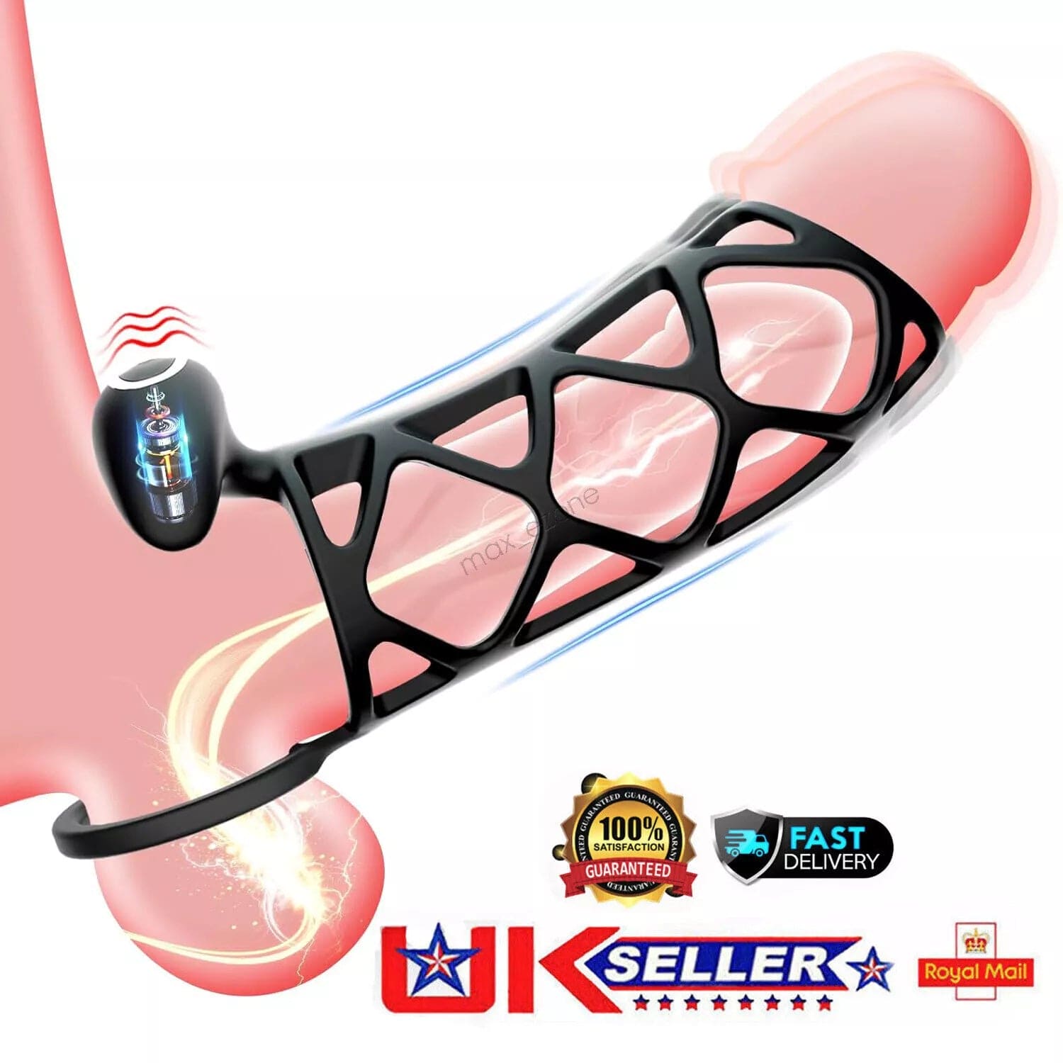Vibrating Cock Ring Couples Sex Toys Multi Point Stimulation Delay Ejaculation - secretera