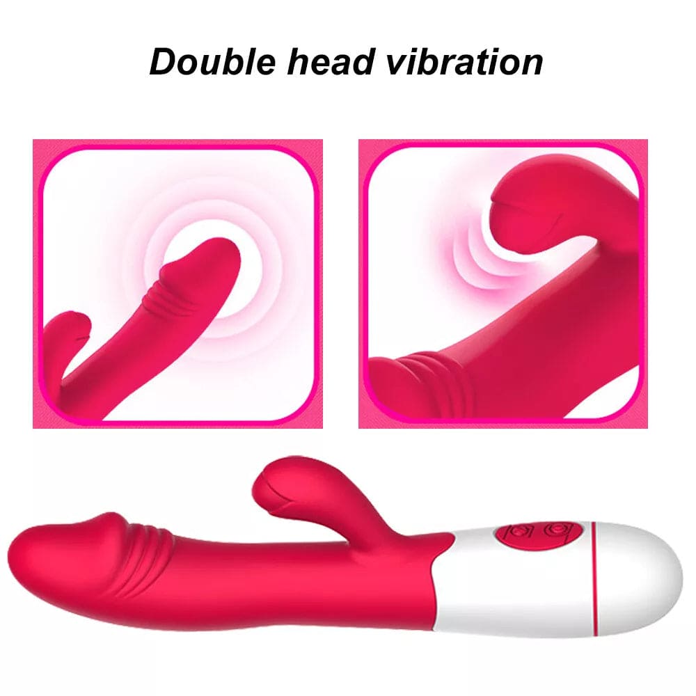 Rabbit Vibrator G-spot Dildo Vibe Waterproof Massager Sex Toy for Women Female - secretera