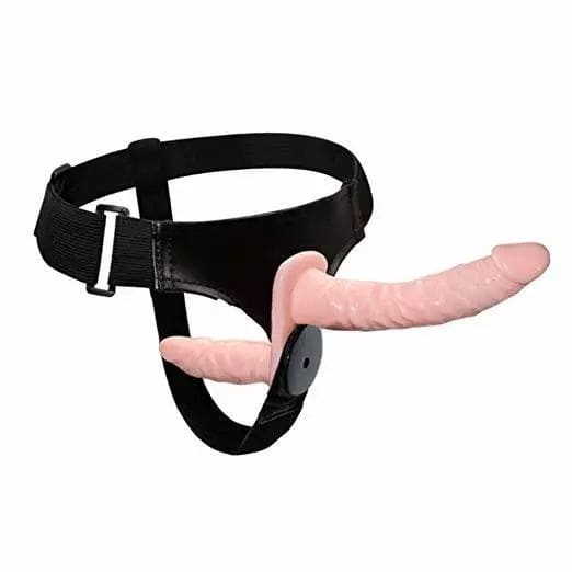 Strap On Vibrator Dildo Double Silicone Penis Sleeve Sex Toy Men Women Couples - secretera