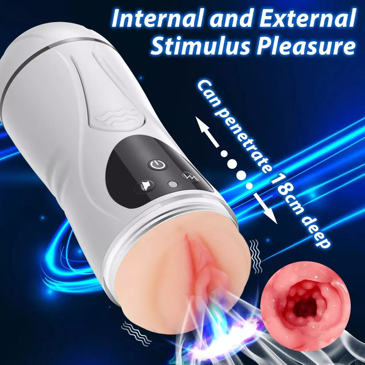 Pocket Pussy Automatic Handsfree Male Masturbator Cup Stroker Men Sex Toys - secretera
