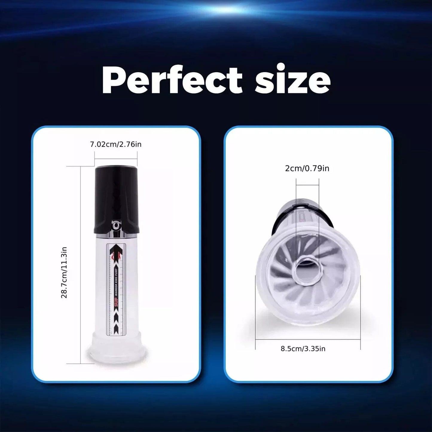 Penis Pump Pressure Gauge USB Rechargeable Cock Enlarger Blowjob Function Men - secretera