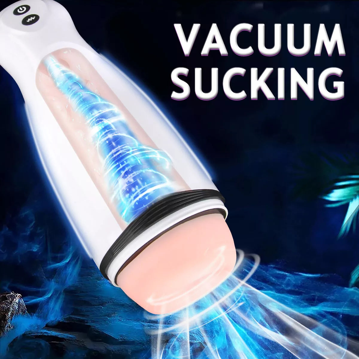 AUTOMATIC 24 Vibrating Male Men Masturbator Pussy Vagina Stroker Sucking Sex Toy - secretera