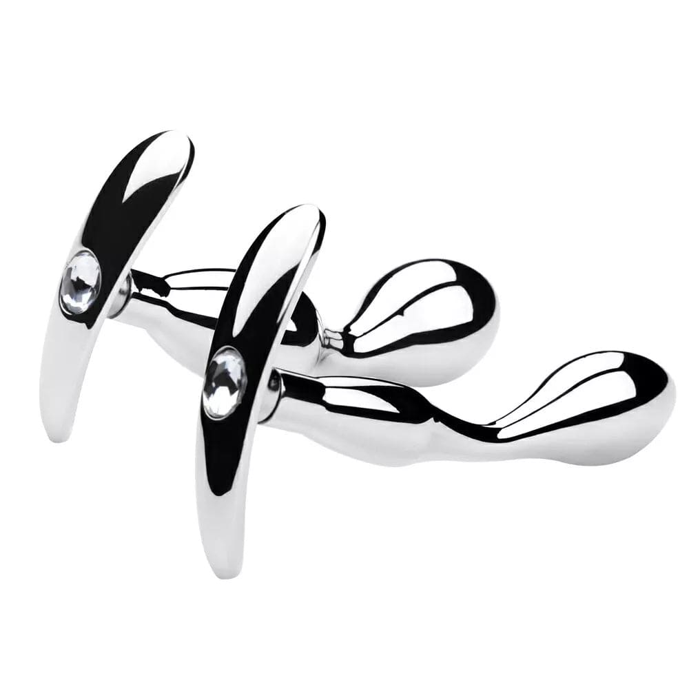 Metal Steel G-spot Anal Butt Plug Prostate Massager Probe Sex Toys for Men Women - secretera
