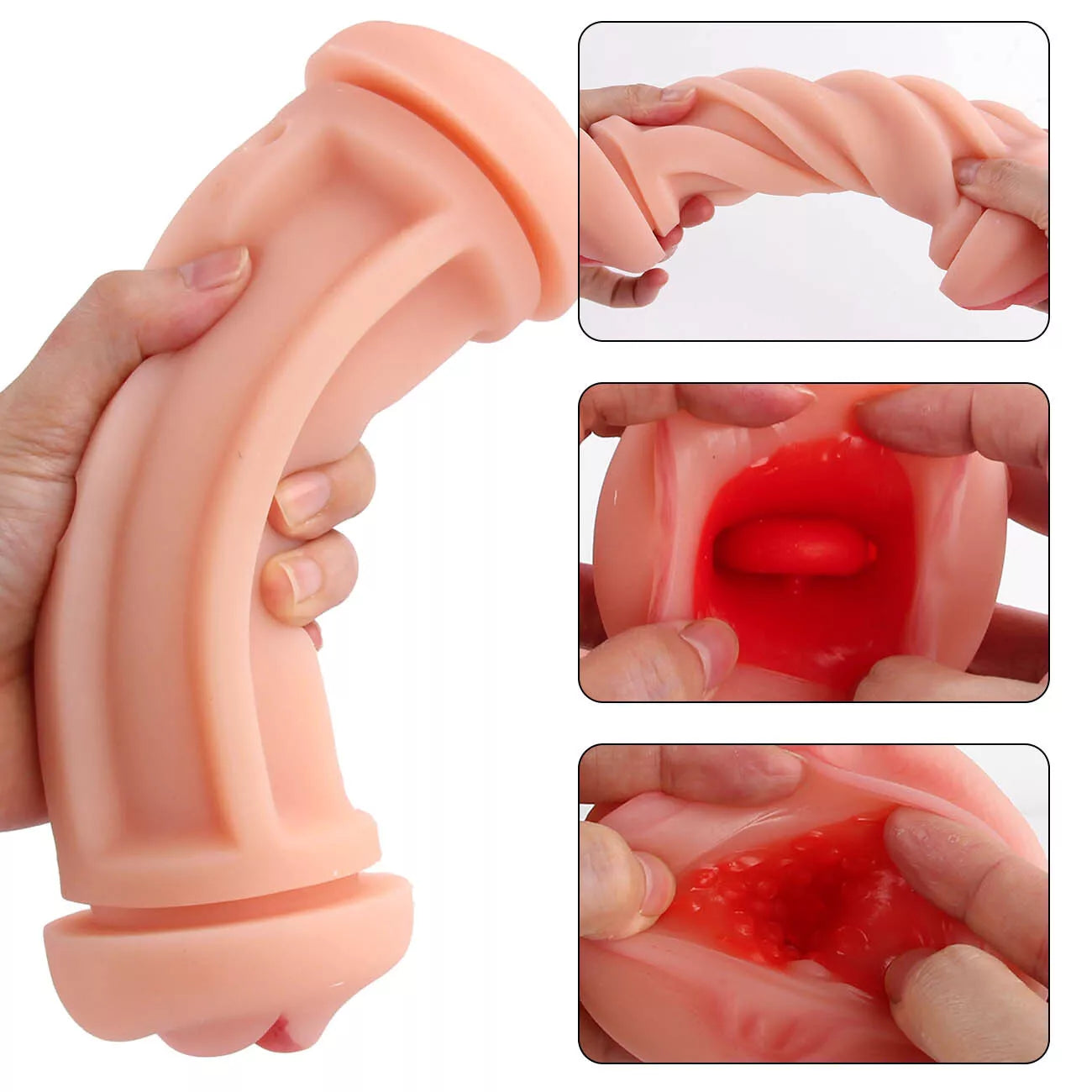 Auto Sucking Stroker Cup Men Male Masturbator Vibrator Oral Mouth Cup Sex Toys - secretera