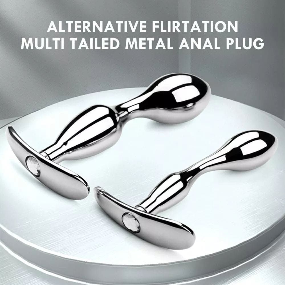 Metal Steel G-spot Anal Butt Plug Prostate Massager Probe Sex Toys for Men Women - secretera