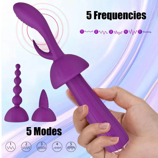 G Spot Vibrator Clitoris Dildo Anal Vibrator Nipple Stimulator Women Sex Toys - secretera