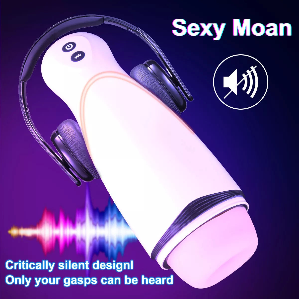 AUTOMATIC 24 Vibrating Male Men Masturbator Pussy Vagina Stroker Sucking Sex Toy - secretera