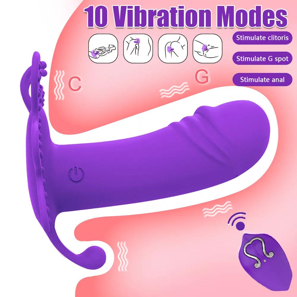 Remote Wearable Panties Dildo Vibrator G-Spot Massager Sex Toys for Women Female - secretera