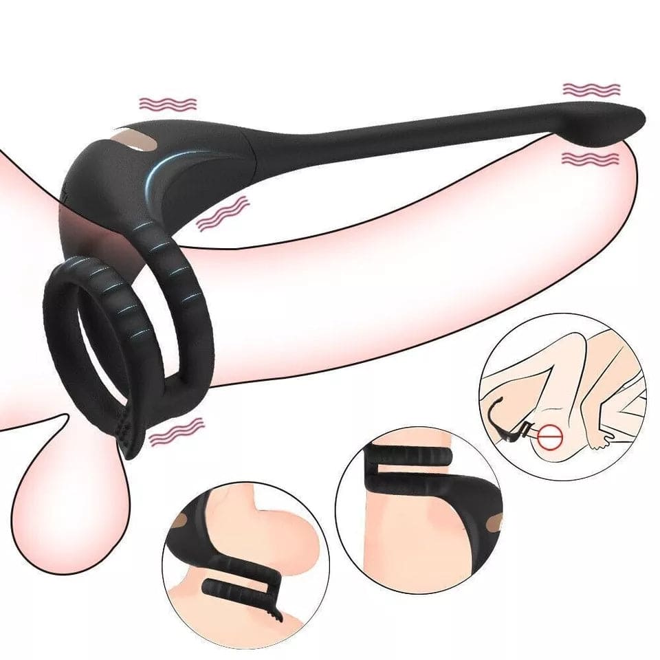Male Butt Plug Anal Vibrator Prostate Massager Cock Ring Remote Sex Toys For Men - secretera