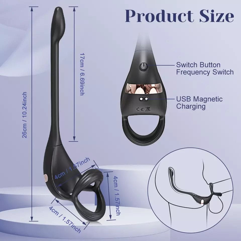 Remote Cock Ring Anal Butt Plug Vibrator Male Prostate Massager Sex Toys For Men - secretera
