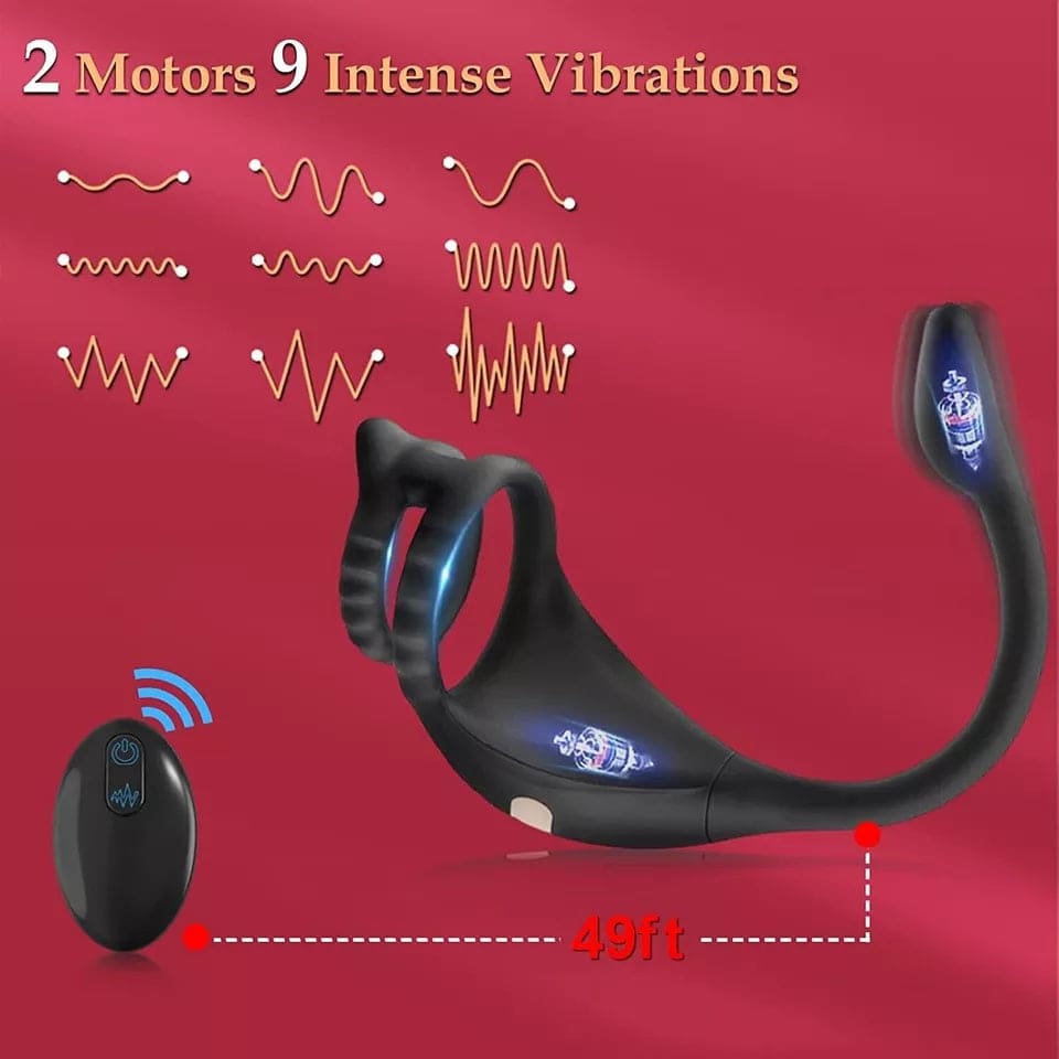 Male Butt Plug Anal Vibrator Prostate Massager Cock Ring Remote Sex Toys For Men - secretera