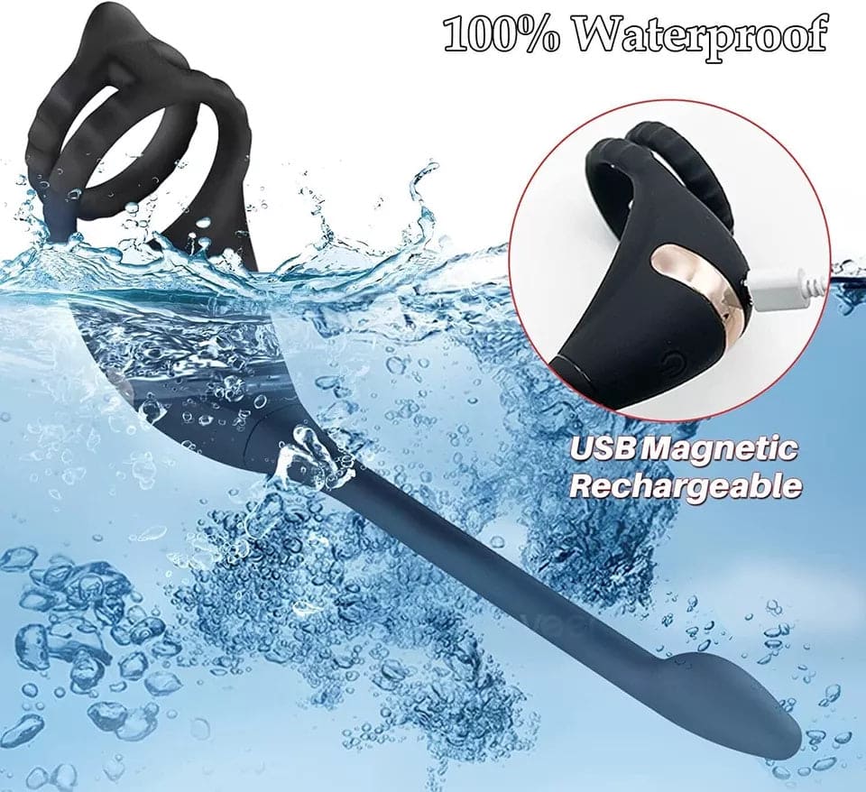 Male Butt Plug Anal Vibrator Prostate Massager Cock Ring Remote Sex Toys For Men - secretera