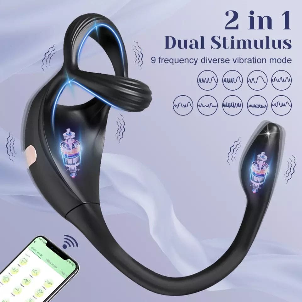 Remote Cock Ring Anal Butt Plug Vibrator Male Prostate Massager Sex Toys For Men - secretera