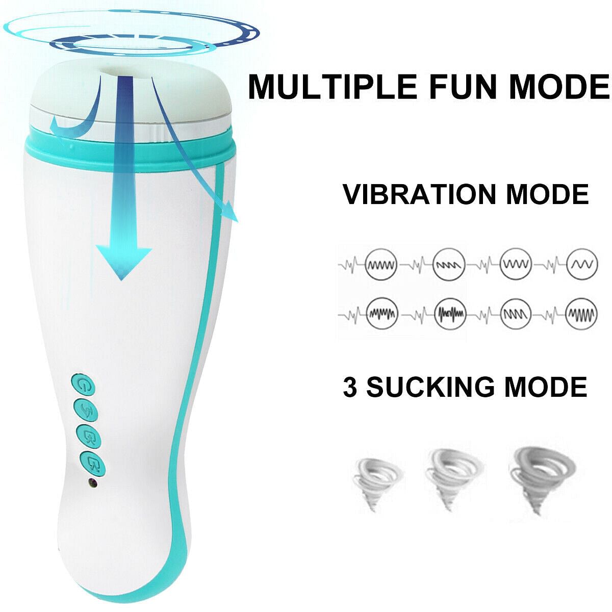 Sex Toy Vibrator Clip Suction Men Masturbation Cup Automatic Heated Oral Blowjob - Yourlovelychoices
