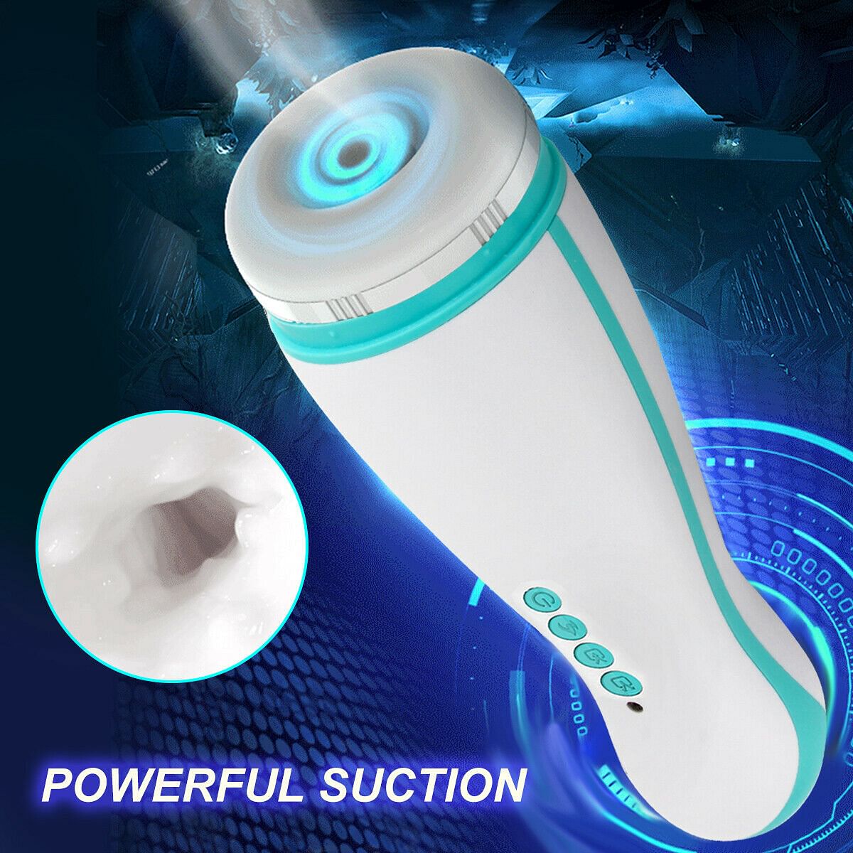 Sex Toy Vibrator Clip Suction Men Masturbation Cup Automatic Heated Oral Blowjob - Yourlovelychoices