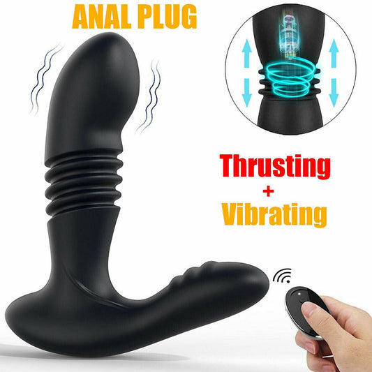 Strong Vibrating Thrusting Prostate Massager Vibrator Sex Toys Anal Butt Plug UK - Yourlovelychoices