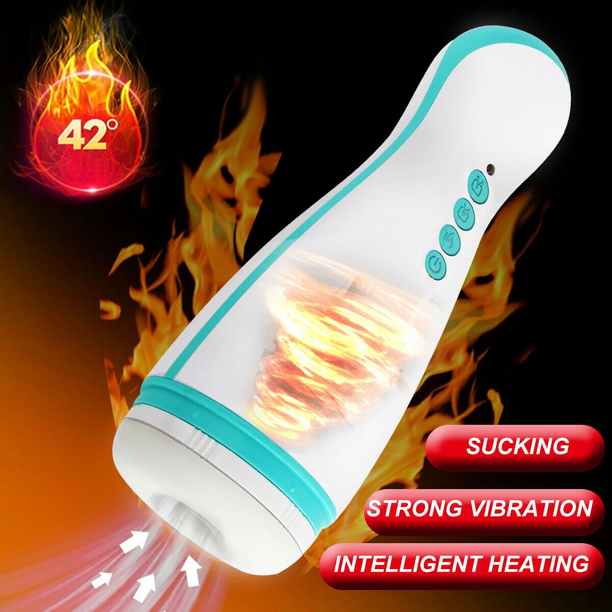 Sex Toy Vibrator Clip Suction Men Masturbation Cup Automatic Heated Oral Blowjob - Yourlovelychoices