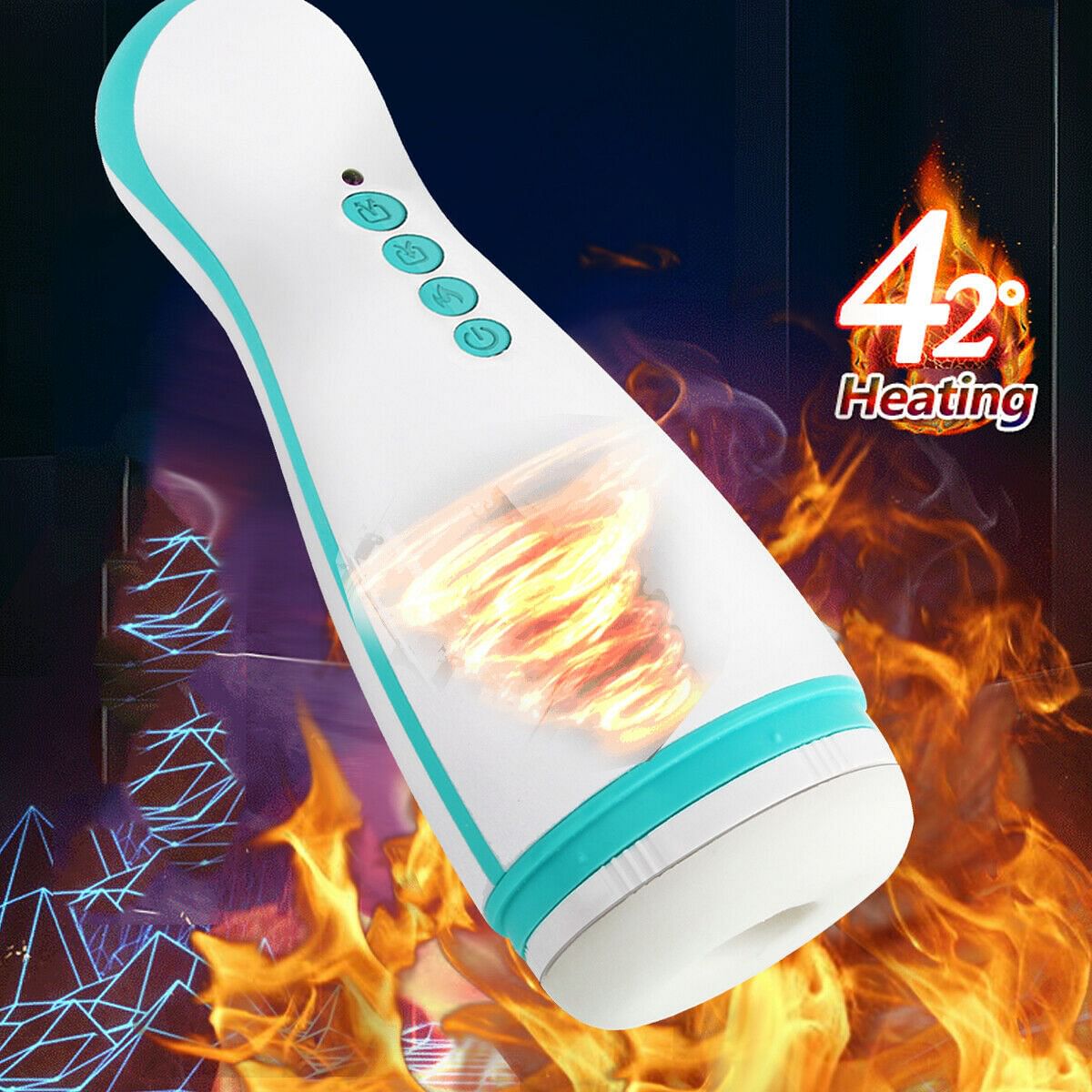 Sex Toy Vibrator Clip Suction Men Masturbation Cup Automatic Heated Oral Blowjob - Yourlovelychoices