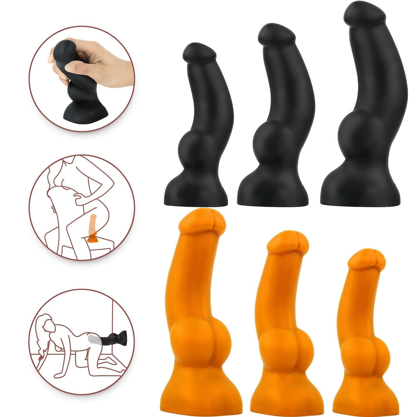 Larger Anal Dildo Suction Cup Sex Toys Vaginal Anal Plug Beads XL - Yourlovelychoices
