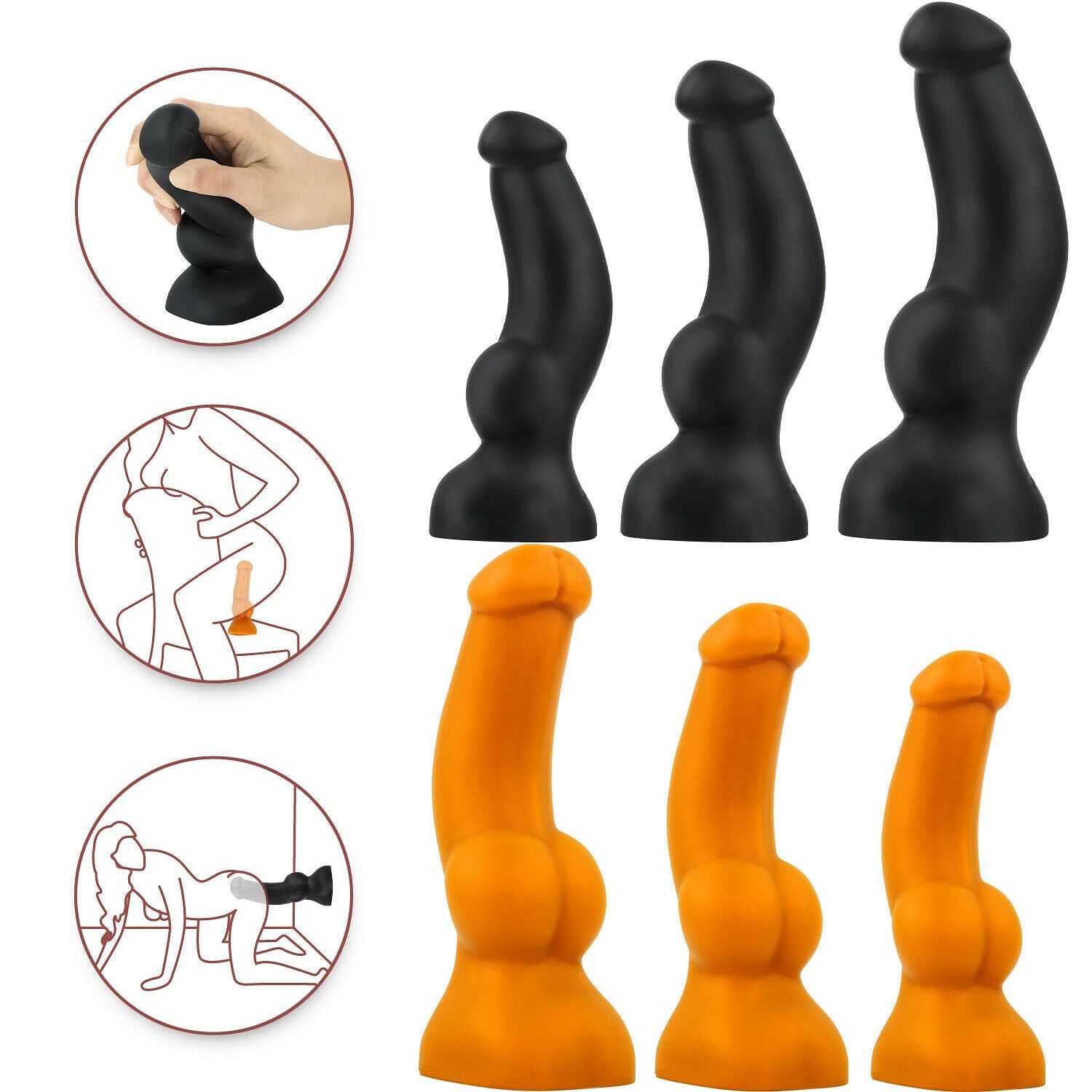 Larger Anal Dildo Suction Cup Sex Toys Vaginal Anal Plug Beads XL - Yourlovelychoices