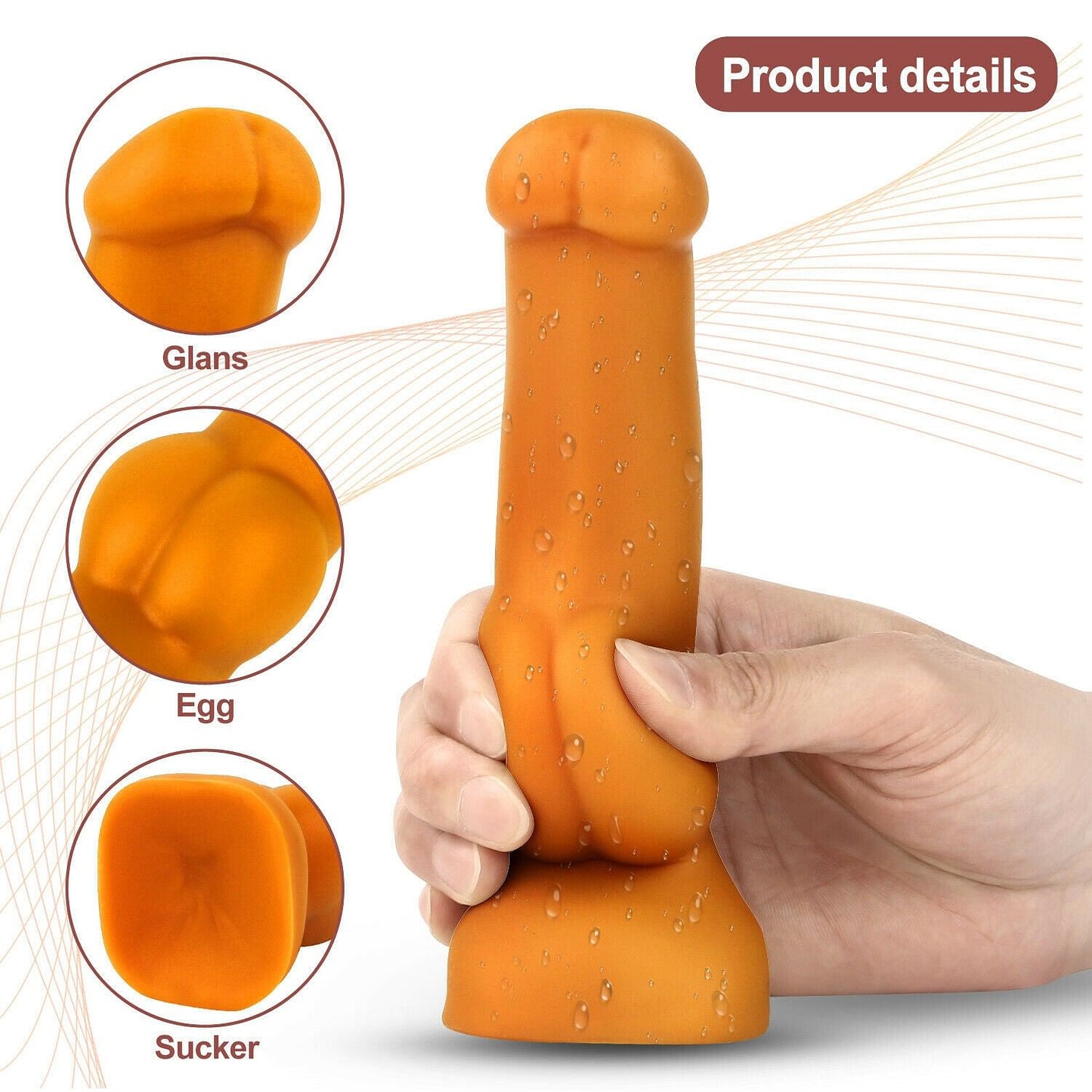 Larger Anal Dildo Suction Cup Sex Toys Vaginal Anal Plug Beads XL - Yourlovelychoices