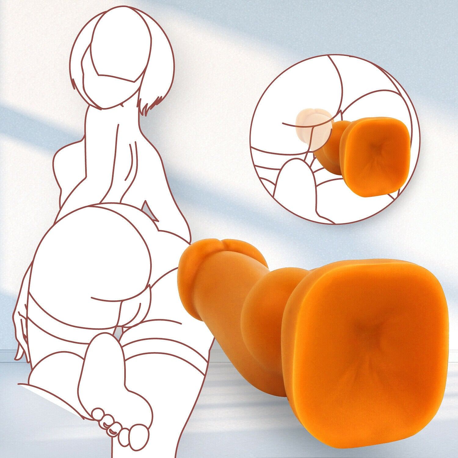 Larger Anal Dildo Suction Cup Sex Toys Vaginal Anal Plug Beads XL - Yourlovelychoices